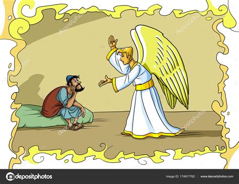 Christmas Story The Angel Gabriel Comes To Joseph In A Dream Stock