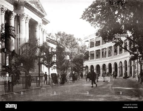 Street Scene Singapore Circa 1880s Stock Photo Alamy
