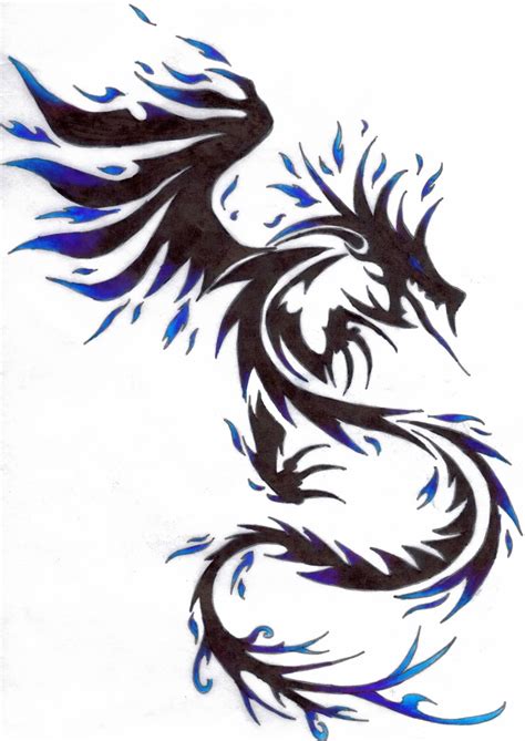 Check spelling or type a new query. Blue Fire Dragon Tribal Tattoo Design By Kitsune Lunar ...