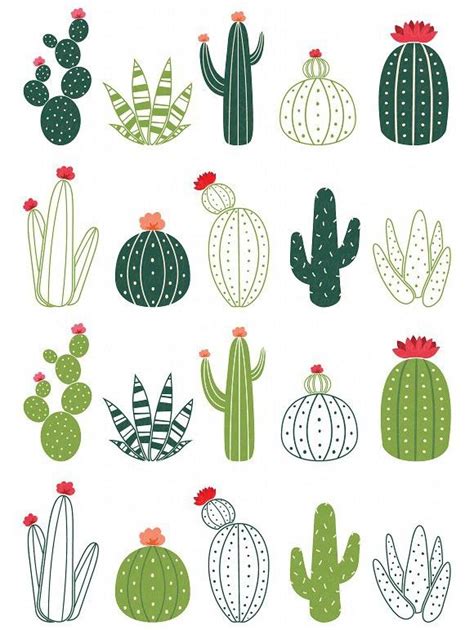 Cactus Design Elements Cactus Design Cactus Painting Cactus Art