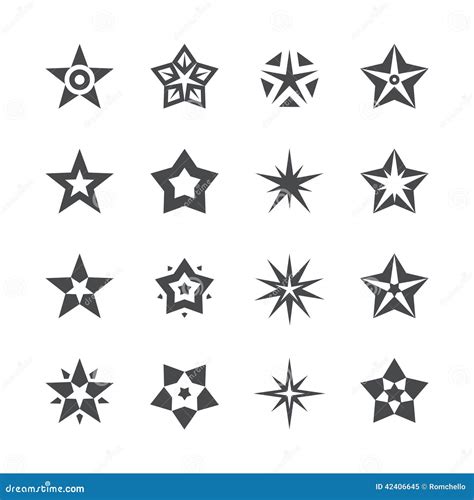 Vector Stars Set On A White Background Stock Illustration Image 42406645