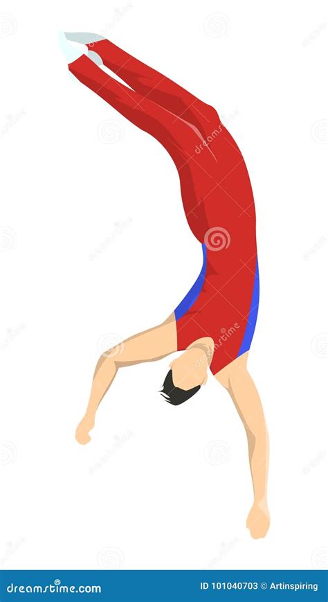 man at gymnastics stock vector illustration of dancer 101040703