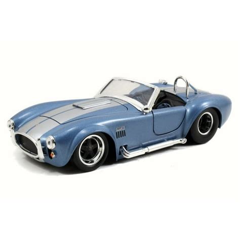 1965 Shelby Cobra 427 Sc Convertible Metallic Blue W Silver Jada