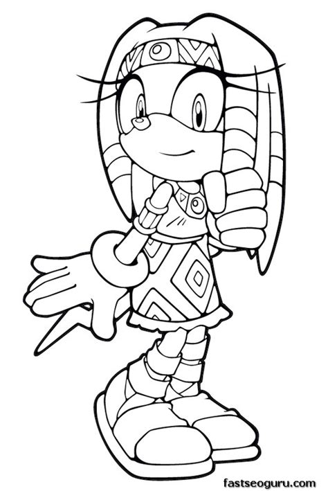 Featured in these sheets are sonic the hedgehog and various other characters of the series. Printable Sonic the Hedgehog Tikal Coloring in sheets ...