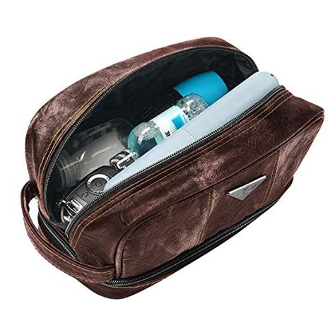 Extra Large Men S Leather Toiletry Bag Iucn Water