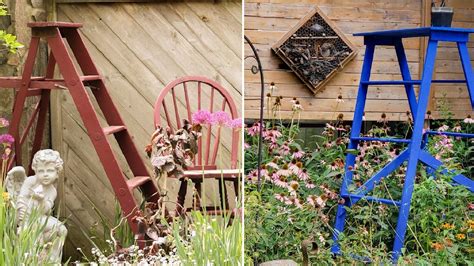 12 Creative And Rustic Garden Art Ladder Ideas
