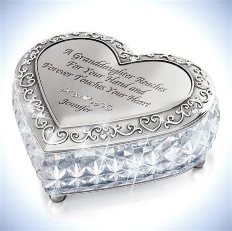 T Music Boxes For Granddaughters Personalized Crystal Music Box