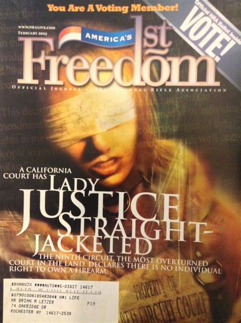 Americas 1st Freedom Magazine Lady Justice Jacketed February 2003 021