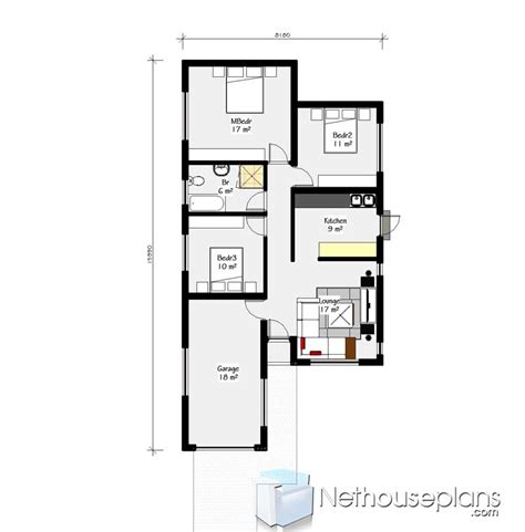 Floor Plan 3 Bedroom House South Africa 4 Bedroom House Plans South