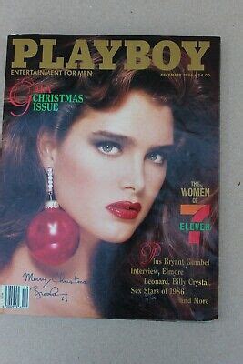 December Playboy Magazine Brooke Shields Xmas Issue P Ebay