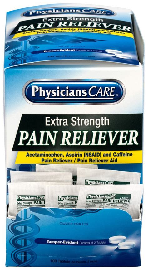 Physicianscare Extra Strength Pain Reliever Medication Emergency
