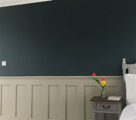 Panelling In Farrow And Ball Drop Cloth Walls In Inchyra Blue