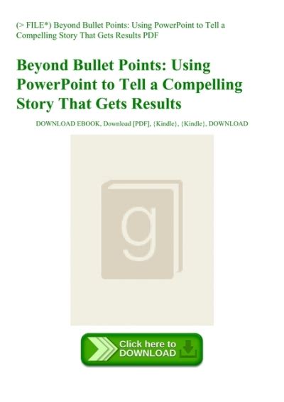Pdf File Beyond Bullet Points Using Powerpoint To Tell A