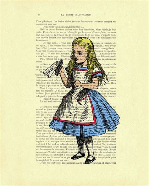 Alice In Wonderland Drink Me Scene Greeting Card By Madame Memento