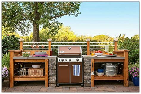 15 amazing diy outdoor kitchen plans you can build on a budget crafts. Grill station. | Diy outdoor kitchen, Outdoor kitchen ...