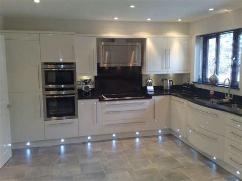 SPOTS (not Blue LED though) High Gloss Cream Kitchen ... Find the best kitchen worktops for your space with our expert guide.