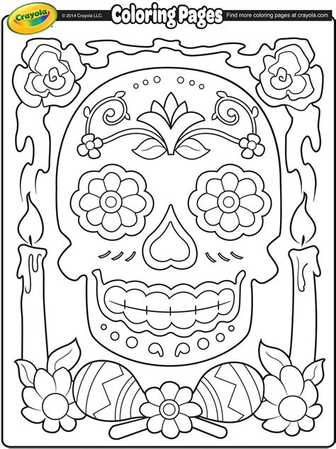 Day Of The Dead Printable Coloring Pages At Free