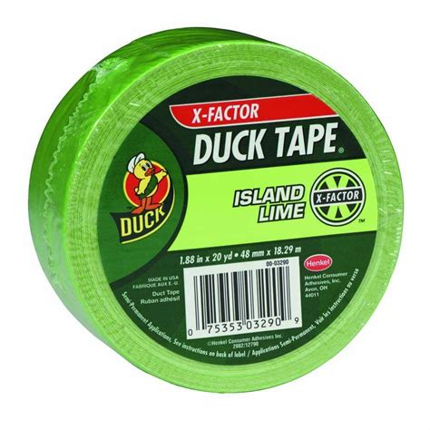 Duck X Factor 1 78 In X 15 Yd Green Duct Tape 868089 The Home Depot