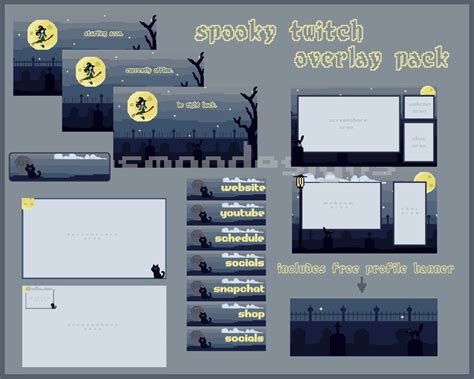 Spooky Twitch Overlay Pack Etsy