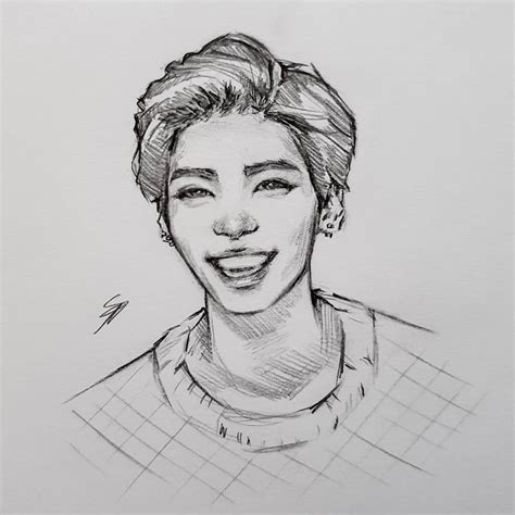 For The Nctzens Out There I Hope You Like It 😌 Sketching His Hair Was