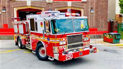 Brand New 2021 Fdny Engine 290 Responding From Quarters On Sheffield