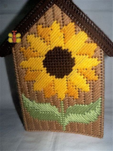 China manufacturing industries are full of strong and consistent exporters. Plastic Canvas Sunflower Birdhouse Tissue Box Cover.Made ...