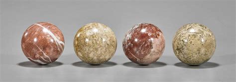Four Polished Mineral Spheres