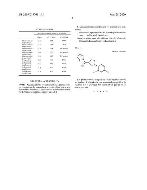 Patent Us20090137651 Pharmaceutical Composition For External Use