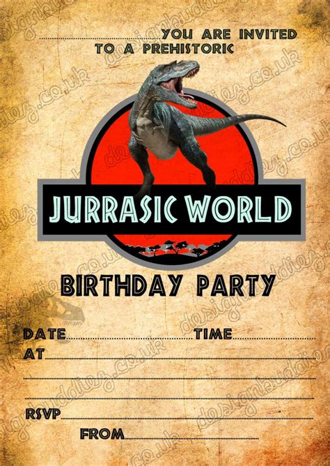 Free Printable Jurassic World Invitations