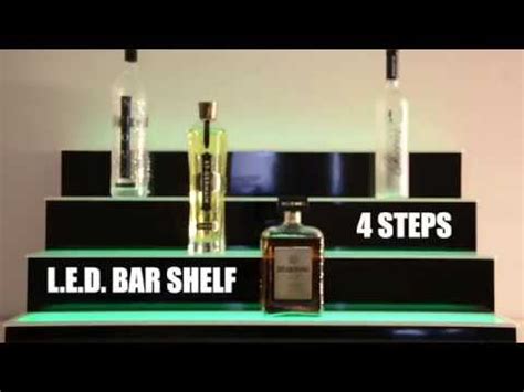 Illuminate 3 tier led bar shelf features: Diy Lighted Bar Shelves | Jessie Shiver Blog