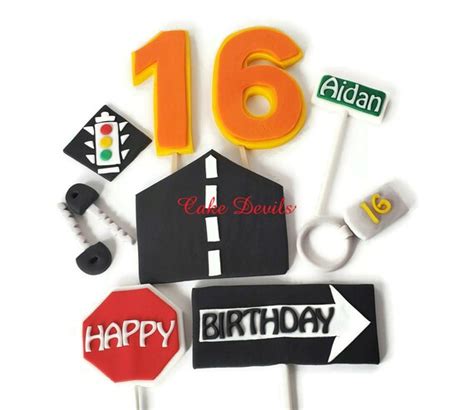 New Driver Fondant Cake Toppers 16th Birthday Cake Decorations Driver