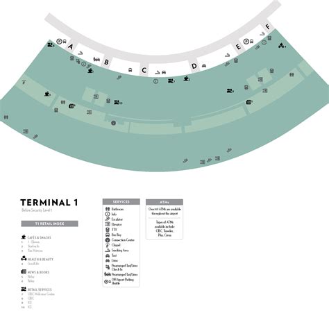 Terminal 1 Check In Map Toronto Airport Airport Guide Pearson