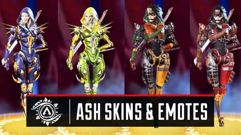 NEW ASH Legendary Skins Ground Emotes In Apex Legends Season YouTube