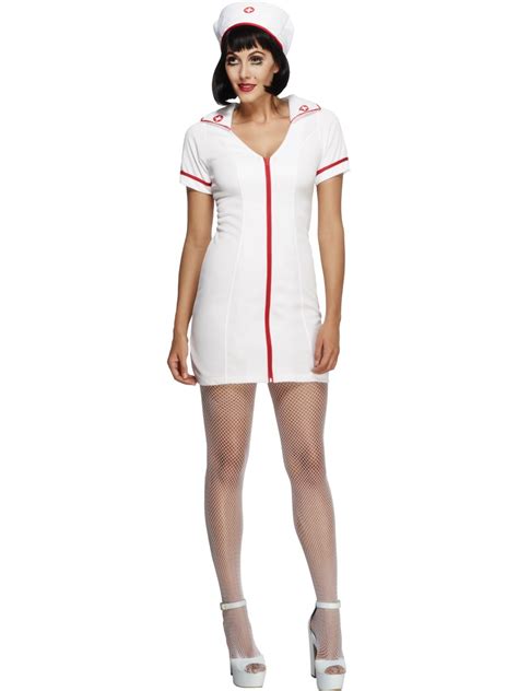 Nurse White Red Zip Fever Party Nutters