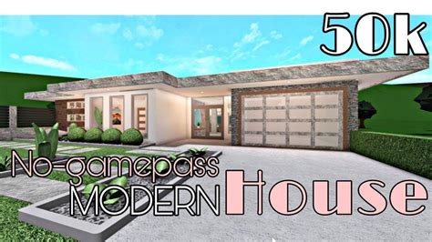 Bloxburg K Modern House No Gamepass Speedbuild Youtube