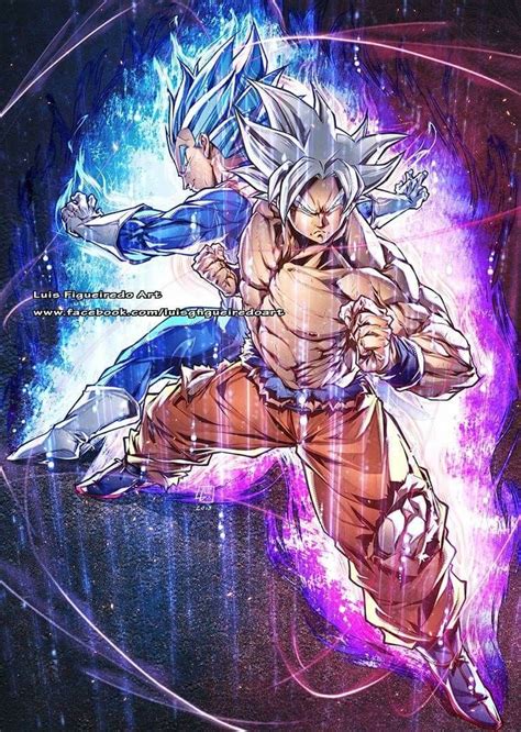 Goku Ultra Instinct And Vegeta Ssj Blue Dragon Ball Art Dragon Ball