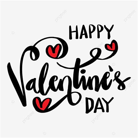 Feliz Dia De San Valentin Letras A Mano PNG Día De San Valentín Amor Rojo PNG y Vector para