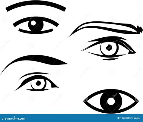 Human Male And Female Eyes Illustration Stock Vector Illustration Of