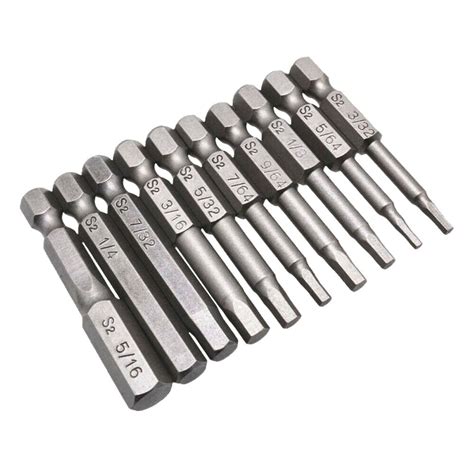 10pcs Hex Key Allen Bit Set Quick Change Connect I Grandado