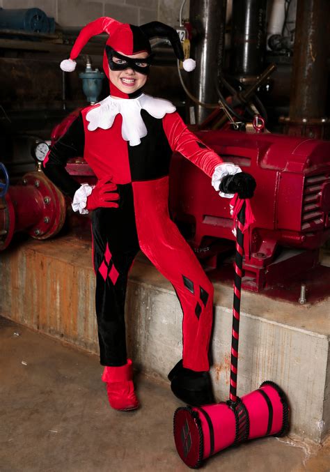 Harley Quinn Jumpsuit Costume For Kids