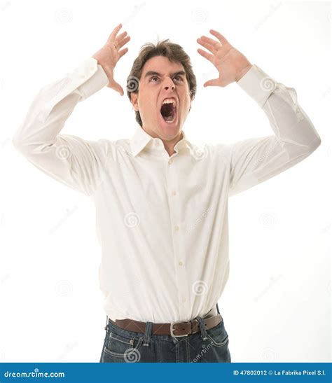 Ranting Young Man Stock Photo Image Of Psycho Crazy 47802012