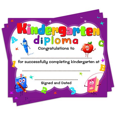Buy Facraft 36pcs Kindergarten Diploma Colorful Kindergarten