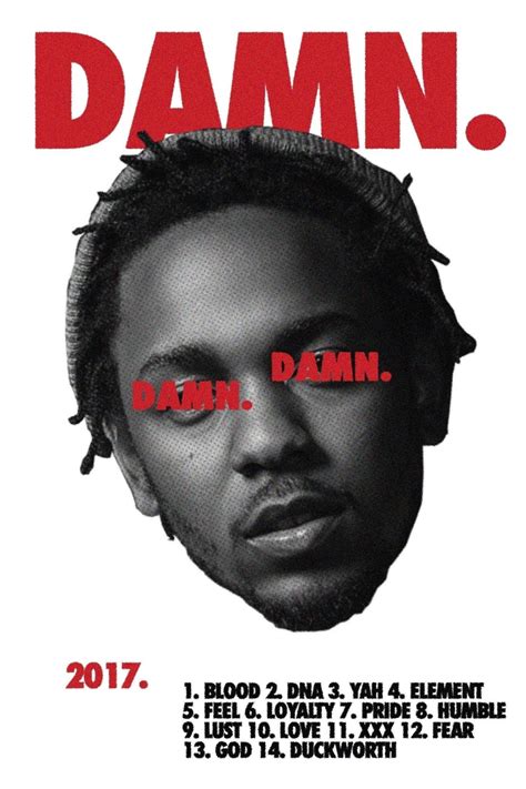 Kendrick Lamar ‘damn Album Poster Posters Plug