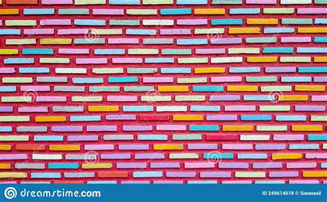 Beautiful Of Colorful Brick Wall Background Stock Photo Image Of