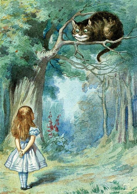 Alice In Wonderland Cheshire Cat John Tenniel Poster Etsy