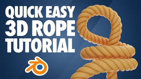 Blender 3d Rope Model Quick And Easy Modeling Tutorial Youtube