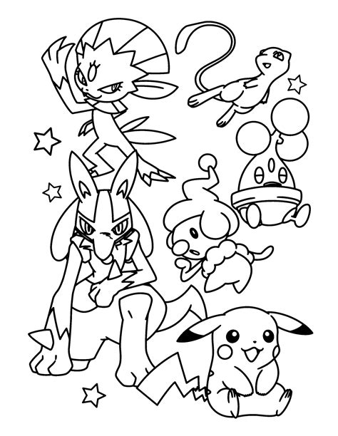 Thus, the appearance of mew is so mystical and rumored. Pokemon lucario coloring pages download and print for free