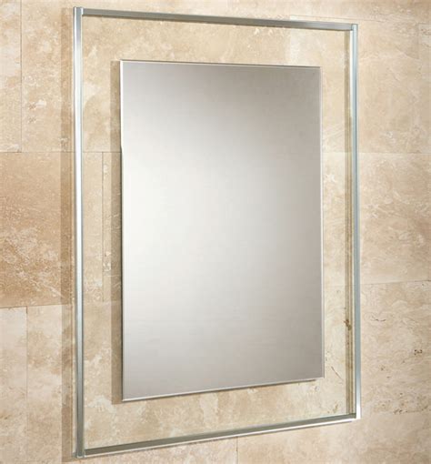 Hib Bala Bevelled Edge Mirror On Clear Glass Frame 700 X 900mm
