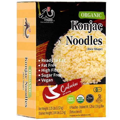 Organic Shirataki Konjac Rice Oat Rice 8 Bags Vegan Gluten Free Fat Free Keto Friendly Pasta