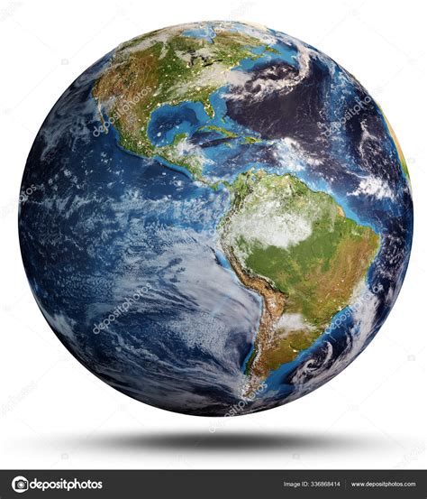 Planet Earth Map Elements Image Furnished Nasa Rendering Stock Photo By